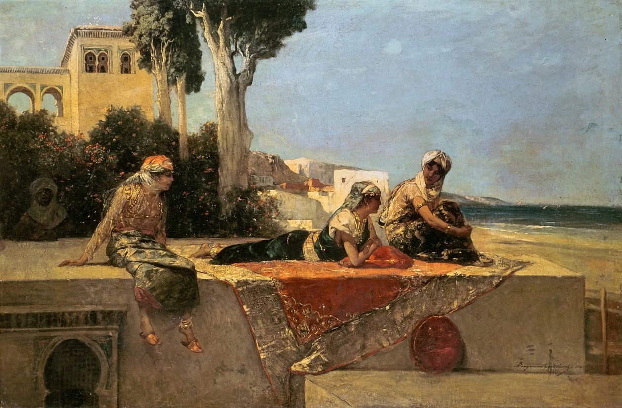 Jean - Joseph Benjamin, Constant, 186, Sulla terrazza